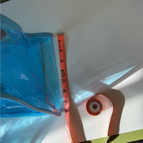 Dolce & Gabbana Beach Bag, Blue Transparent Tote Bag with Silver Accents - Picture 9 of 9